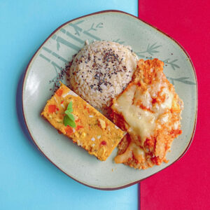 Academia - FILÉ DE SAINT PETER À PARMEGIANA COM CUSCUZ E ARROZ INTEGRAL